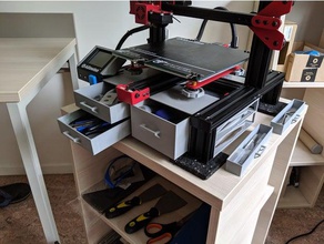 drawer system alfawise u30 3d printer accessories parts printing upgrade drawers mini no support supports needed organisation requires small storage box container tool 3d print model - Mito3D