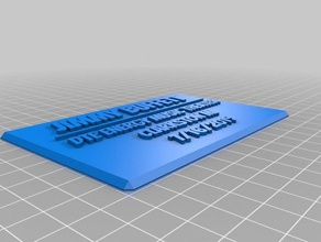 precaución signo de la oficina personalizado 3d print model - Mito3D