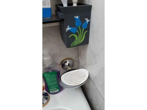 vaso portacepillos adaptado casa de banho 3d print model - Mito3D