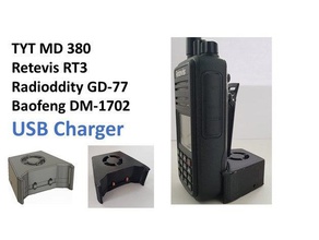 tyt md 380 retevis rt3 radioddity gd-77 carregador usb gadgets fusão 360 md380 3d print model - Mito3D