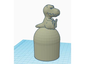 t-rex tow ball cap automotive Auto tyrannosaurus rex 3d print model - Mito3D
