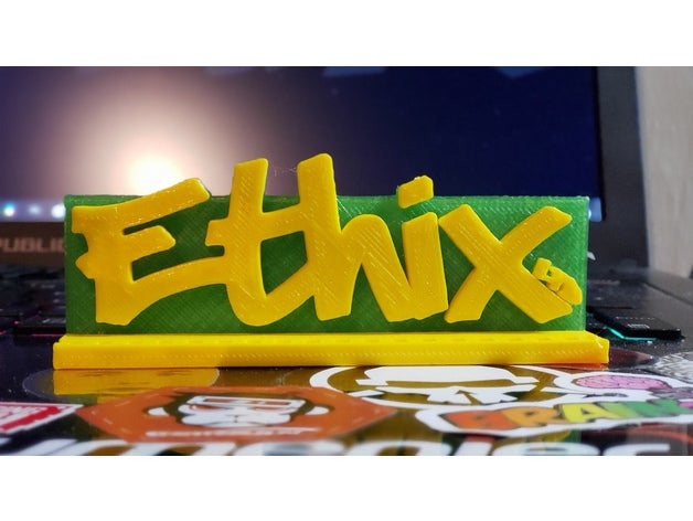 ethix logo signs & logos acro drone s3 s4 fpv freestyle konasty kwad lemon lime mr steele spat 3D print model - Mito3D