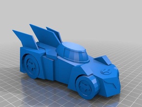 batmobile Kunst 3d print model - Mito3D
