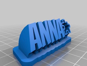 anna office personalizado 3d print model - Mito3D