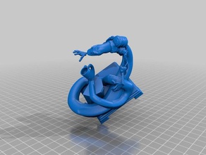 serpent bras sculptures le robot 3d print model - Mito3D