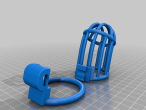 il mio personalizzato 18+ nsfw parametrico castità gabbia utensili & caselle su misura 3d print model - Mito3D