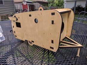 laser cut camper bird house outdoor & garden lasre 3d print model - Mito3D