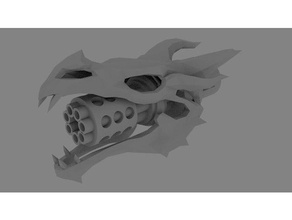 dragon rotary cannon toy & game accessories 40k skull gatling gun warhammer warhammer40k 3d print model - Mito3D