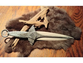 skyrim dragonbone dagger sahne hançer yaşlı verilirse 3d print model - Mito3D