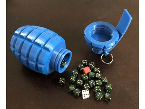 Würfel-Granate Spielzeug & game Zubehör Würfel-box 3d print model - Mito3D