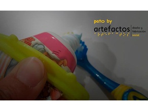 pato la salle de bains apurar technologie d'assistance catapulte dientes dispositivo asistivo les pâtes dentifrice 3d print model - Mito3D