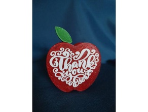 teachers apple decor teacher gift thank you 3d print model - Mito3D