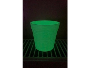 flowerpot outdoor & garden bergmans david davidbergmans flower pot glow-in-the-dark glow dark plant vase 3d print model - Mito3D