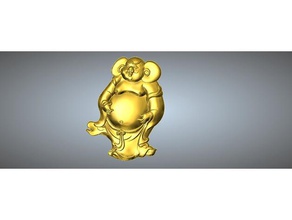 golden body animal head zodiac pendant 12 pig jewelry 3d print model - Mito3D