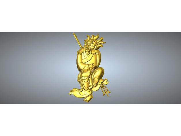 golden body animal head zodiac pendant 5 dragon jewelry 3D print model - Mito3D