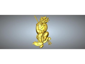 golden body animal head zodiac pendant 5 dragon jewelry 3d print model - Mito3D