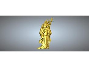 golden body animal head zodiac pendant 8 sheep jewelry 3d print model - Mito3D