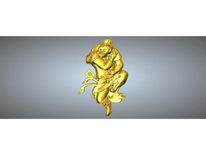 altın vücut hayvan başı 9 zodyak maymun kolye takı 3d print model - Mito3D