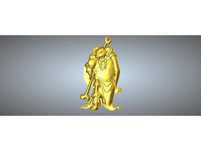 golden body animal head zodiac pendant 11 dog jewelry 3d print model - Mito3D