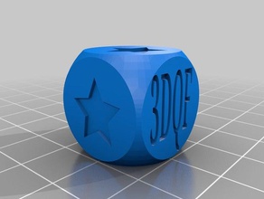 3dqf star dice 3d printing 3d print model - Mito3D