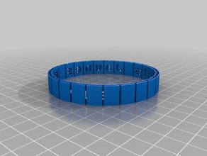 mi personalizados, flexibles nombre de pulsera las pulseras personalizado 3d print model - Mito3D