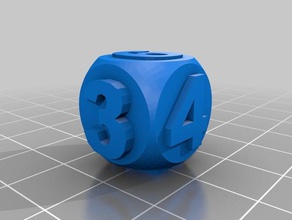 die dice 3d print model - Mito3D