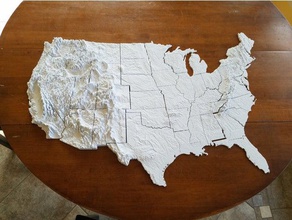 lower 48 states united learning education terrain 3d print model - Mito3D