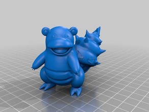 slowbro maggiore dettaglio giochi e giocattoli gen1 nintendo pokemon slowking slowpoke 3d print model - Mito3D