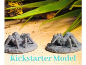 supportless spider - kickstarter test model toys & games 28mm cave creature dnd miniature dungeon fantasy game insect mini miniatures pathfinder rpg tabletop gaming wargaming 3d print model - Mito3D