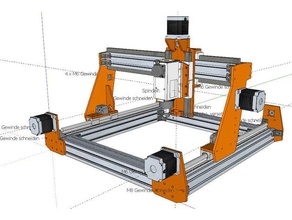 cnc x - mill engineering machine milling diy robot sketchup 3d print model - Mito3D
