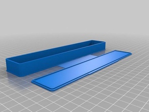 meine individuelle Fall rechteckig Federmäppchen Container kundengebundene 3d print model - Mito3D