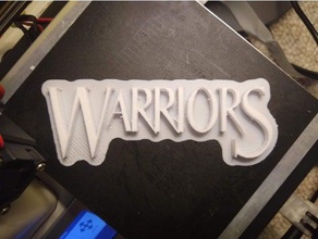 warrior cat logo Arte en 2d 3d print model - Mito3D