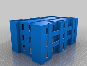 immeuble 2 buildings & structures architecture n scale 3d print model - Mito3D