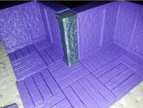 tudor inner corner openforge 20 remix 3d printing dungeons dragons wall 3d print model - Mito3D