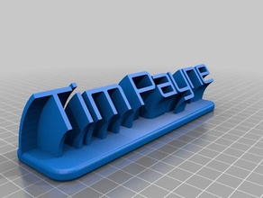 my customized sweeping name plate tim office 3d print model - Mito3D