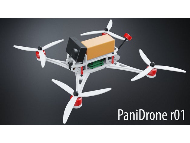 panidrone r01 - 7in quadcopter r c i veicoli Stampato in 3d drone dyi fpv fotogramma frame 3D print model - Mito3D