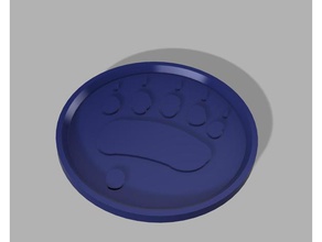bear track coaster household supplies 3d print model - Mito3D