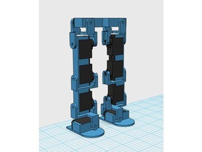 robot bipede gambe la robotica arduino 3d print model - Mito3D