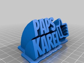 karel office personalizado 3d print model - Mito3D