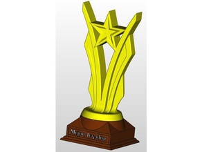 trofeo estrella Skulpturen Stern trophy 3d print model - Mito3D