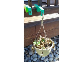 adjustable plant hanger outdoor & garden 3d print model - Mito3D