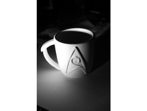 star trek ingeniero taza comida & bebida insignia de café la ingeniería flota estelar 3d print model - Mito3D