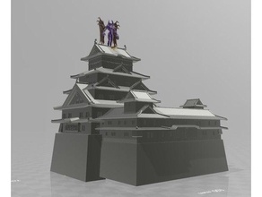 himeji Kalesi şeytan binalar ve yapılar 3d print model - Mito3D