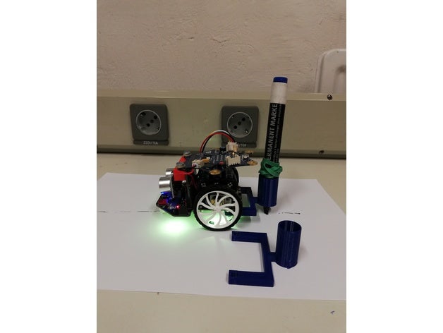 stifthalter callibot robótica arte-bot calíope mini 3D print model - Mito3D