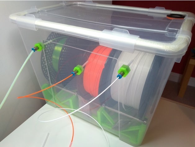 ikea dry box rollers 3d printer accessories filament storage mmu2 prusa 3D print model - Mito3D