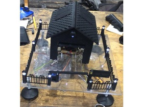 smart garagem modelo movendo-se da porta de barreira modelos 3d print model - Mito3D