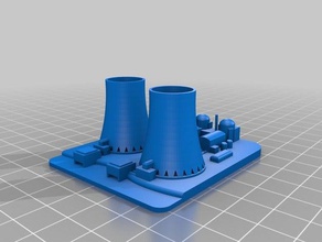 piccola tasca centrale nucleare - 2 ° edizione di ingegneria l'elettricità energia il modello impianto l'energia pwr 3d print model - Mito3D