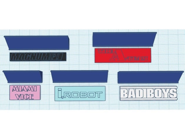 presentoir titres de film L'impression 3d 3D print model - Mito3D