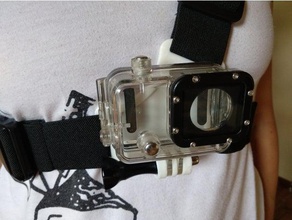 action cam gopro chest mount de la caméra actioncam d'action poitrine montage go pro accessoires mont 3d print model - Mito3D
