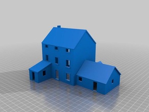 maison - beire-le-ch tél 21 bâtiments et structures de l'architecture n échelle 3d print model - Mito3D